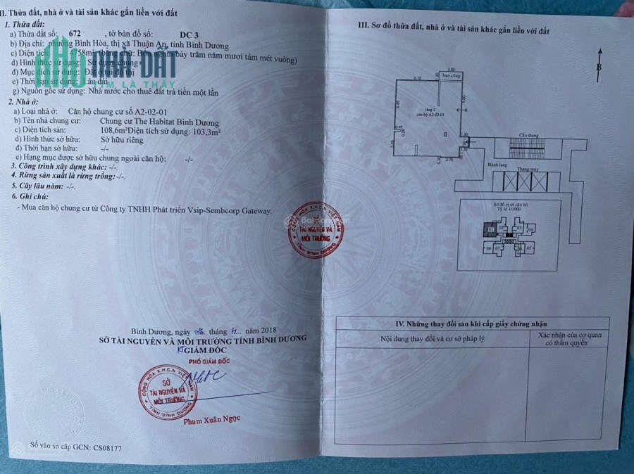 Chính chủ cắt lỗ bán gấp căn hộ thuộc chung cư The Habitat DT: 103,3m2 (SHR sẵn)