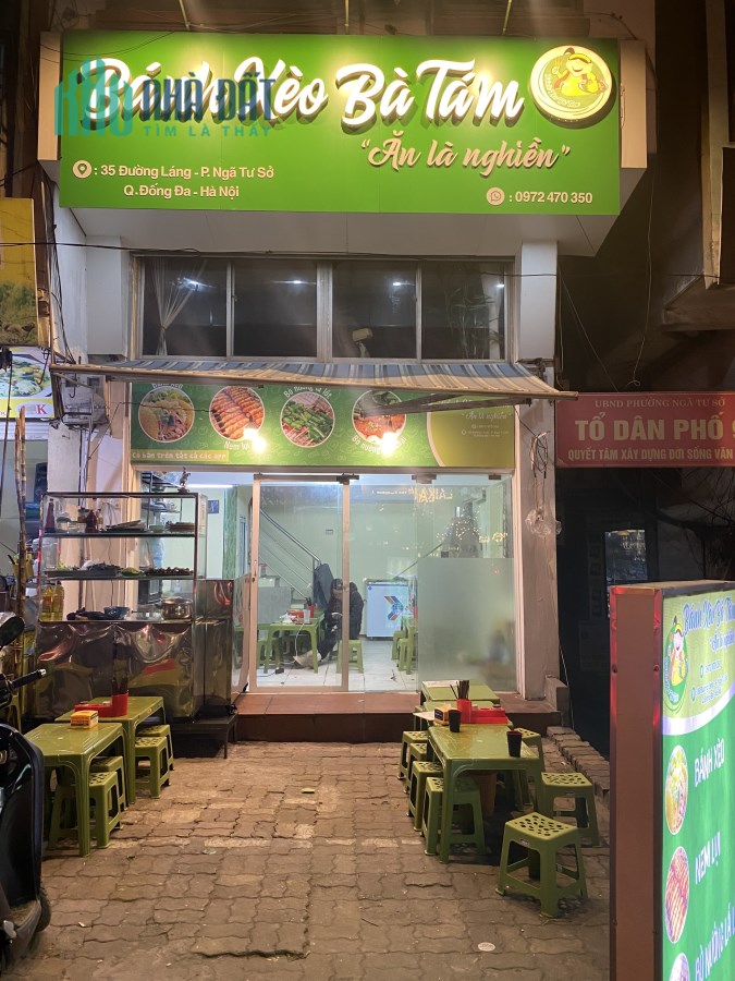 CẦN SANG NHƯỢNG LẠI MẶT BẰNG VÀ ĐỒ DÙNG TRONG QUÁN BÁNH XÈO TẠI ĐỊA CHỈ SỐ 35 ĐƯỜNG LÁNG-ĐỐNG ĐA-HÀ