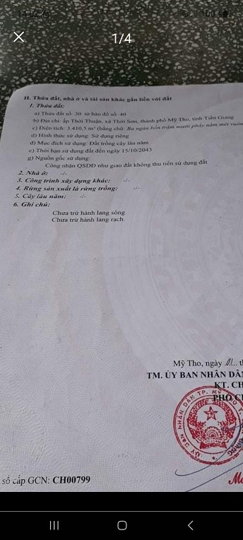CẦN BÁN MẤY LÔ ĐẤT ĐẸP, GIÁ TỐT CHO NHÀ ĐẦU TƯ TẠI XÃ THỚI SƠN, TP.MỸ THO