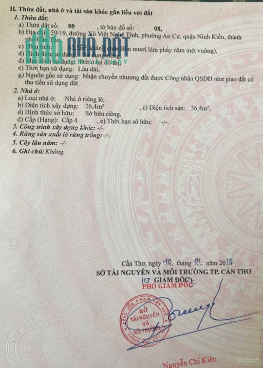 Cần Bán nhà hẻm 59 đường Xô viết nghệ tỉnh, Phường An cư, TP Cần Thơ