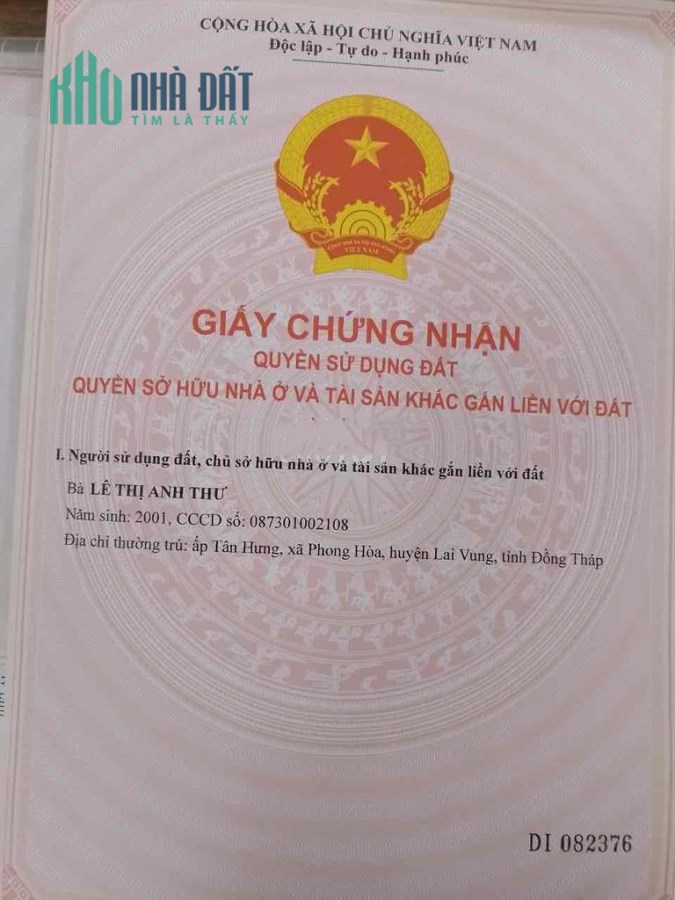 CHÍNH CHỦ BÁN 1.140,7M2 ĐẤT SỔ HỒNG RIÊNG GIÁ RẺ ĐƯỜNG CHỢ PHONG HÒA