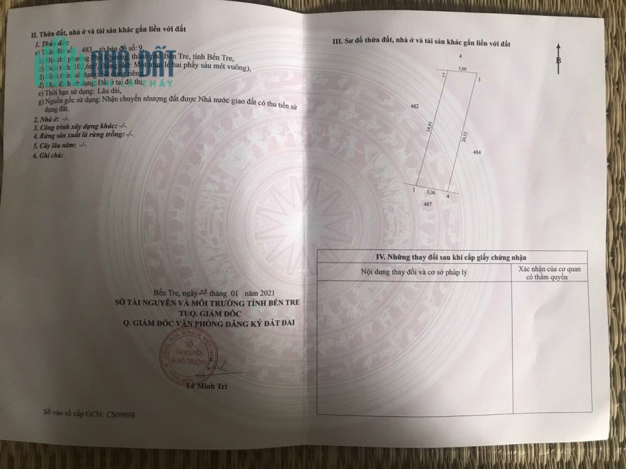 Cần Bán Gấp Đất Phường Phú Khương, Thành Phố Bến Tre.