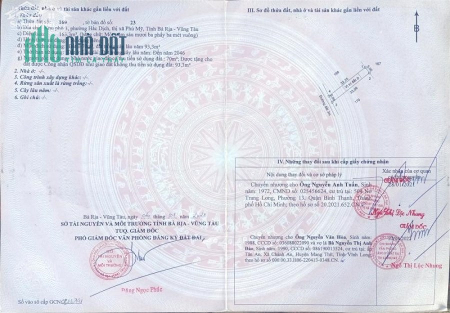CHÍNH CHỦ CẦN TIỀN BÁN GẤP LÔ ĐẤT NGAY HẮC DỊCH - PHÚ MỸ - BÀ RỊA VŨNG TÀU