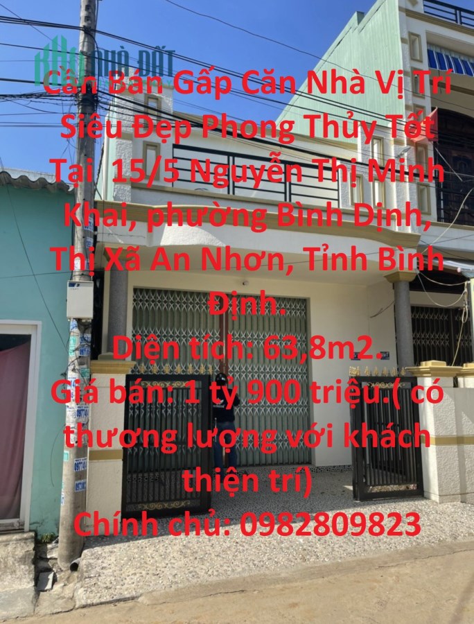 Cần Bán Gấp Căn Nhà Vị Trí Siêu Đẹp Phong Thủy Tốt Tại Thị Xã An Nhơn, Tỉnh Bình Định.