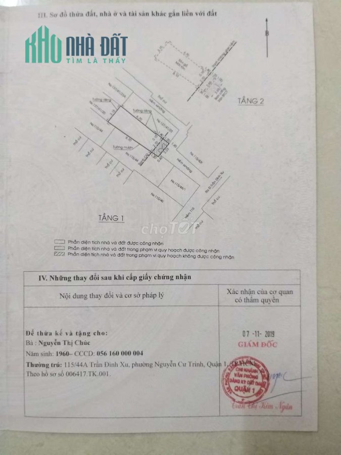 Bán gấp nhà hẻm thông trần hưng đạo và nguyễn trãiPhường Nguyễn Cư Trinh, Quận 1, Tp Hồ Chí Minh