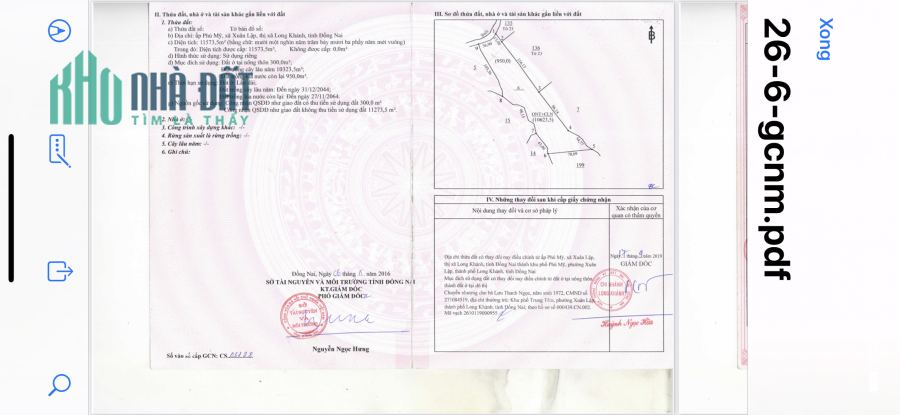 Bán đất thổ cư Xuân Lập, Long Khánh: 11.573m2, giá 7,8 tỷ