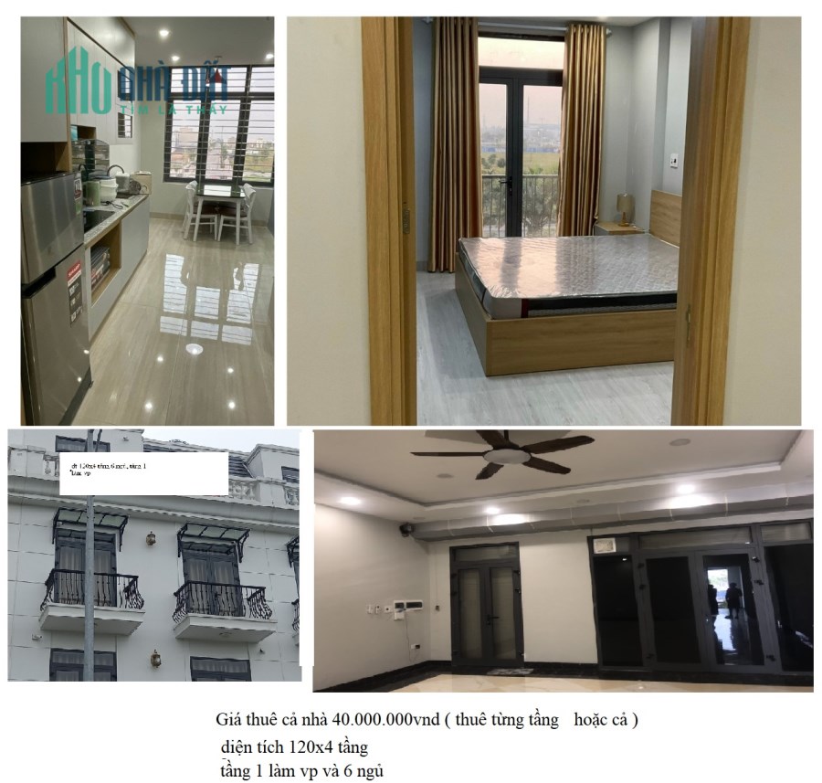 Cho thuê mặt bằng làm văn phòng , căn hộ cho chuyên gia tại Khu công nghiệp, Tràng Duệ, Lg, Đồ Sơn