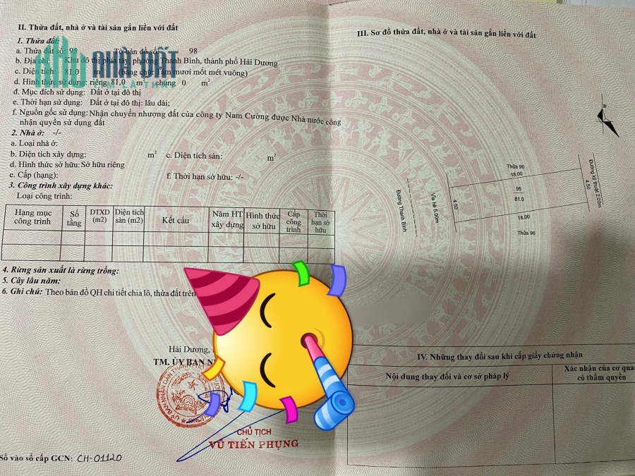 Cần bán 03 ô đất liền nhau mặt đường Thanh Bình, gần chợ Thanh Bình
