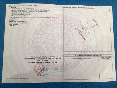 Chính chủ cần thanh khoản lô số 05 Sông Công, Thái Nguyên