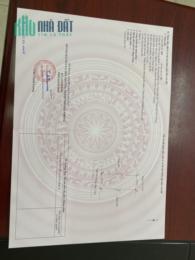 Bán đất chỉ 1.75 tỉ có ngay 48m ngõ 75 Trung Hành - Hải An cực đẹp