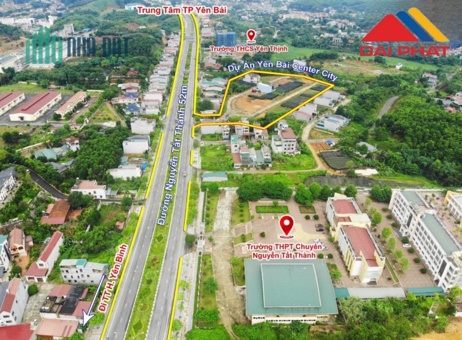 Bán đất tại TP.Yên Bái lô đẹp 2 mặt tiền giá chỉ 1.3 tỷ.Lô thường hơn 1 tỷ.
