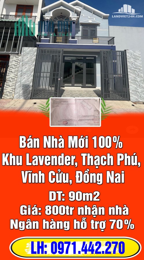 BÁN GẤP CĂN NHÀ MỚI 100% KHU LAVENDER GIÁ RẺ (HOT!!!)