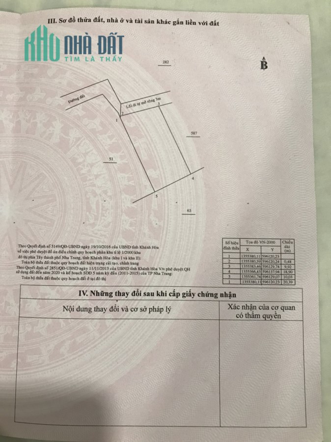 Cần bán 199m2 đất thổ cư Vĩnh Trung, ngang 9,9m với giá 2 tỷ 150 triệu ( 10,8 triệu/m2)