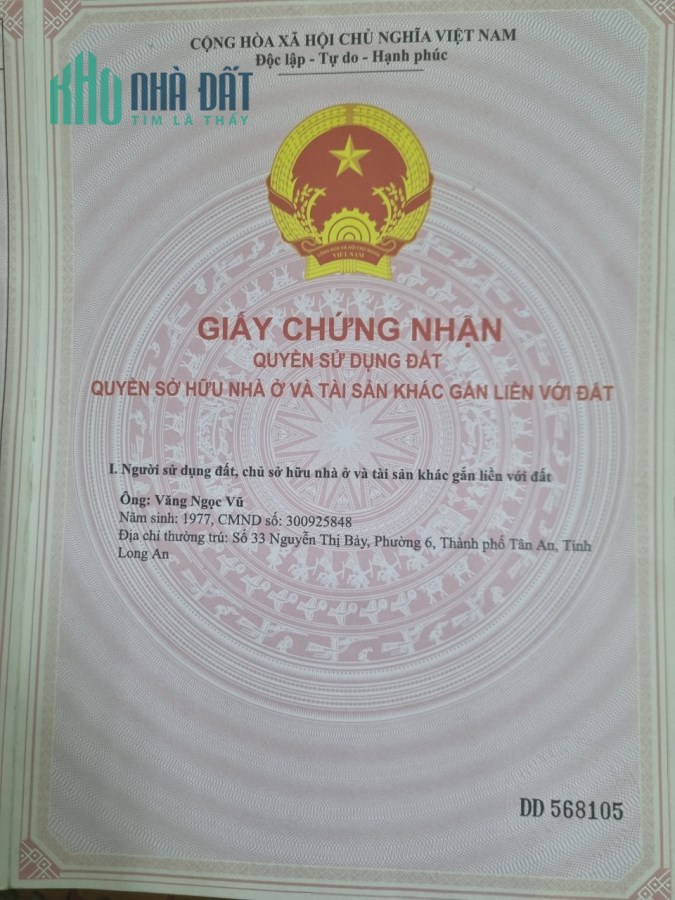 BÁN NHANH Lô ĐẤT Đẹp Tại Thành Phố Tân An - Long An