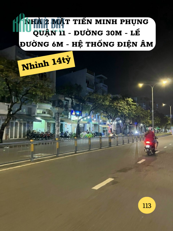 Bán nhà MTKD sầm uất Minh Phụng Quận 11 lề đường 6m nhỉnh 14tỷ
