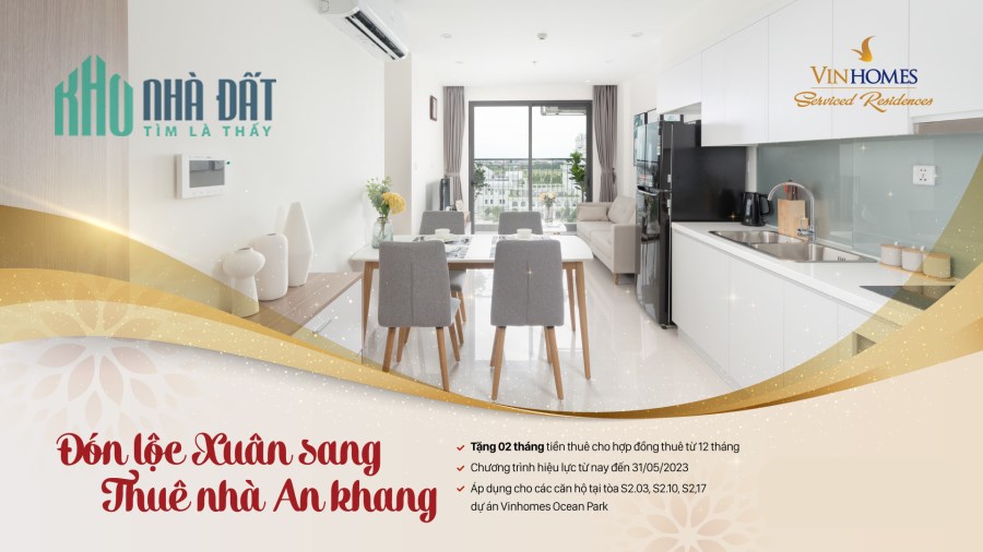 Tặng 02 tháng thuê căn hộ cao cấp tại Vinhomes Ocean Park trực tiếp do Vinhomes quản lý vận hành