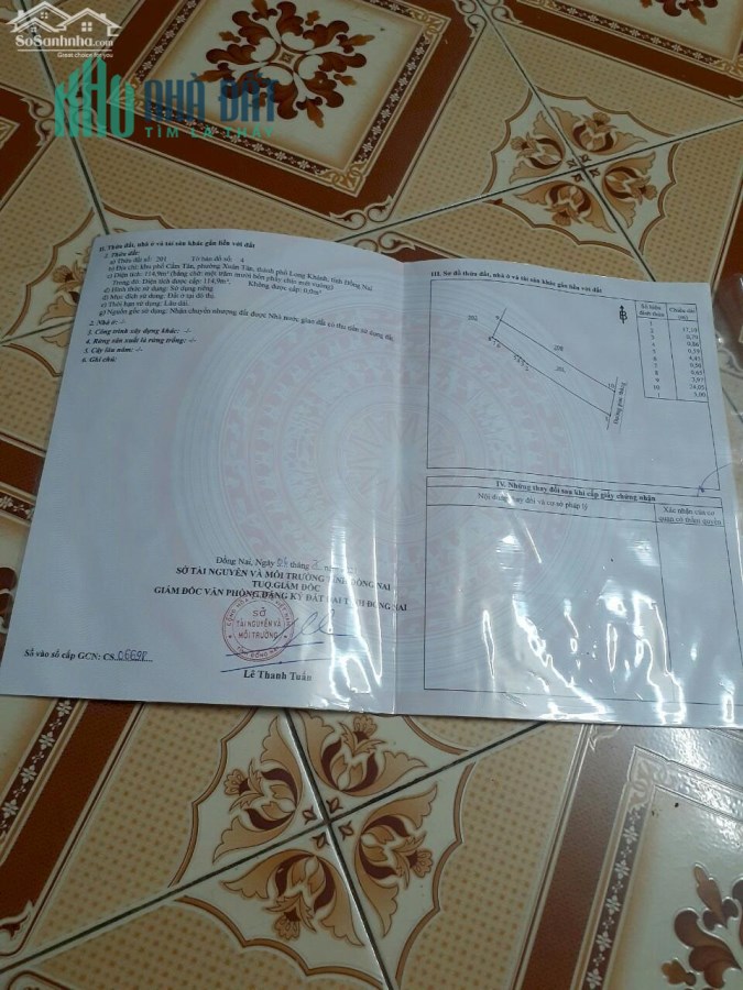 CHÍNH CHỦ CẦN BÁN LÔ ĐẤT NGAY PHƯỜNG XUÂN TÂN - TP. LONG KHÁNH - ĐỒNG NAI