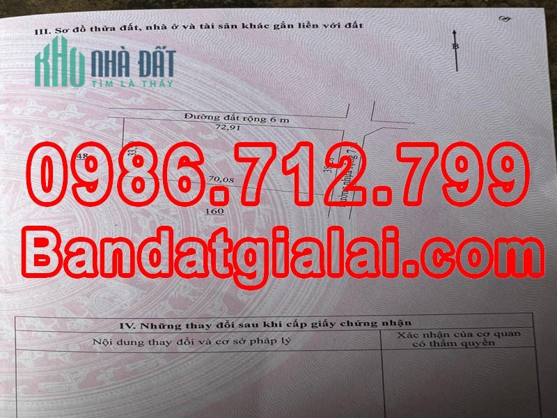 chính chủ bán Lô đất chư đăng ya - Chupah