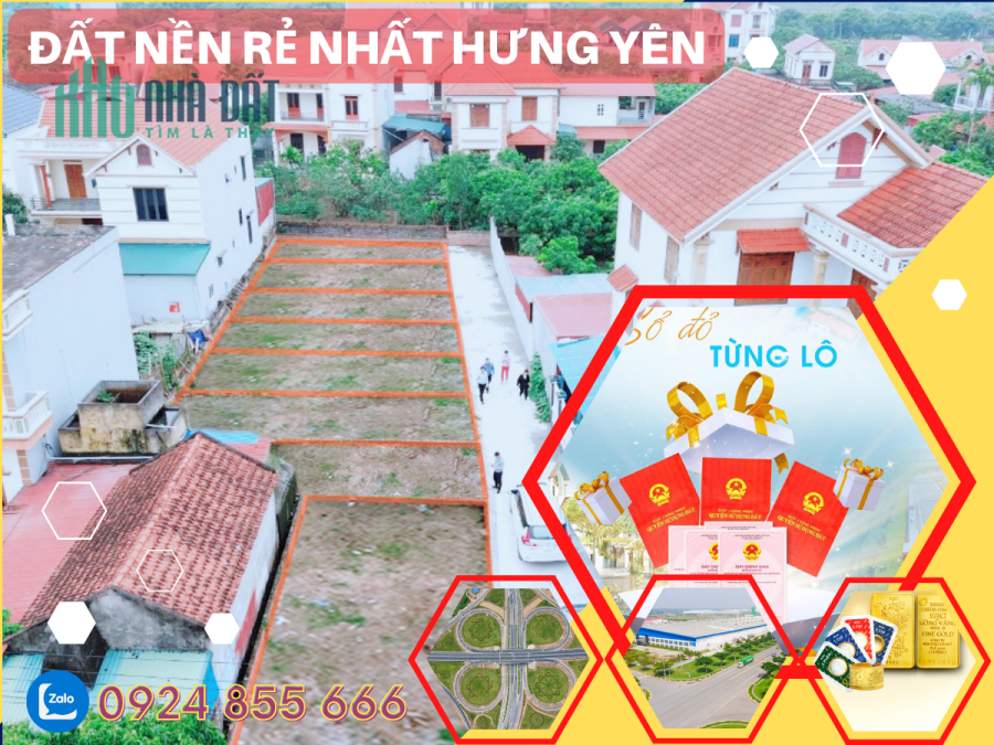 Cơ hội sở hữu lô đất chỉ vài trăm triệu gần trung tâm thị trấn cách Quốc lộ 39 Hưng Yên 5 phút.