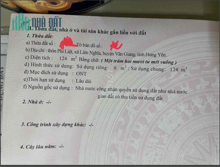 CHÍNH CHỦ NHÀ EM CẦN BÁN NHANH LÔ ĐẤT ĐẸP VỊ TRÍ KHU TRUNG TÂM LIÊN NGHĨA – VĂN GIANG-HƯNG YÊN